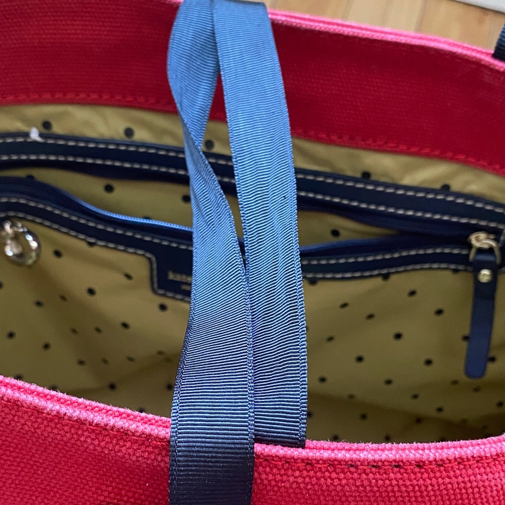 kate spade Red Canvas Tote Beautiful - Picture 5 of 11